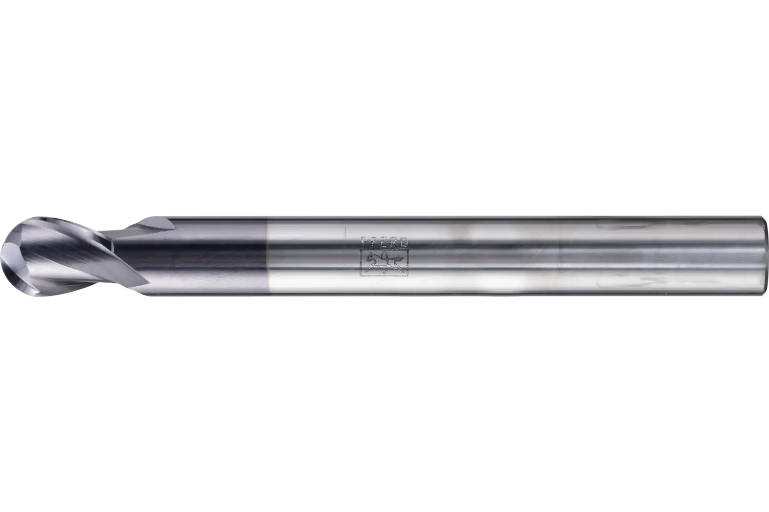 Picture of Pferd Ball Nose End Mill, 2 flutes, 3/4" Dia, 1-1/2" APMX, 6" OAL, cylindrical shank